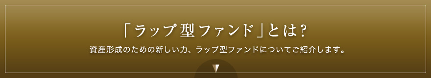 「ラップ型ファンド」とは?遺産形成のための新しい力、ラップ型ファンドについてご紹介します。