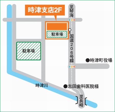 時津支店地図