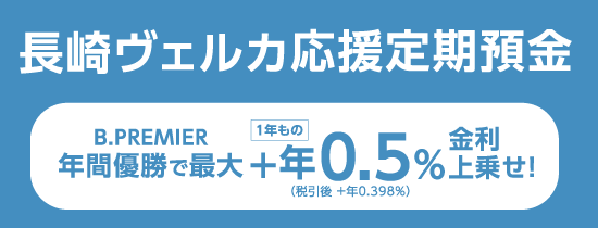 長崎ヴェルカ応援定期預金