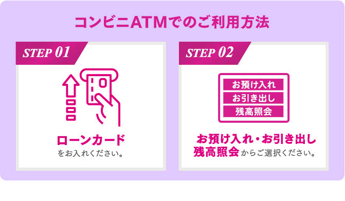 コンビニATMでのご利用方法!