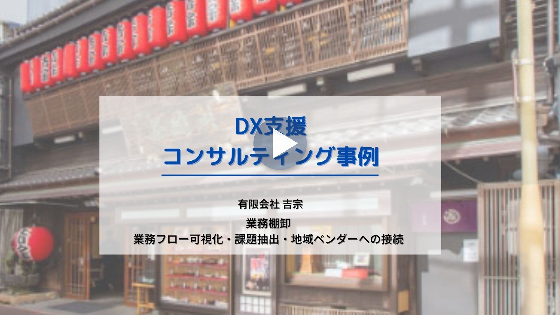 業務棚卸、業務フロー可視化、課題抽出、地域ベンダーへの接続の動画