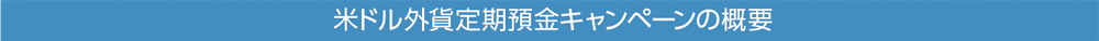 米ドル外貨定期預金キャンペーン