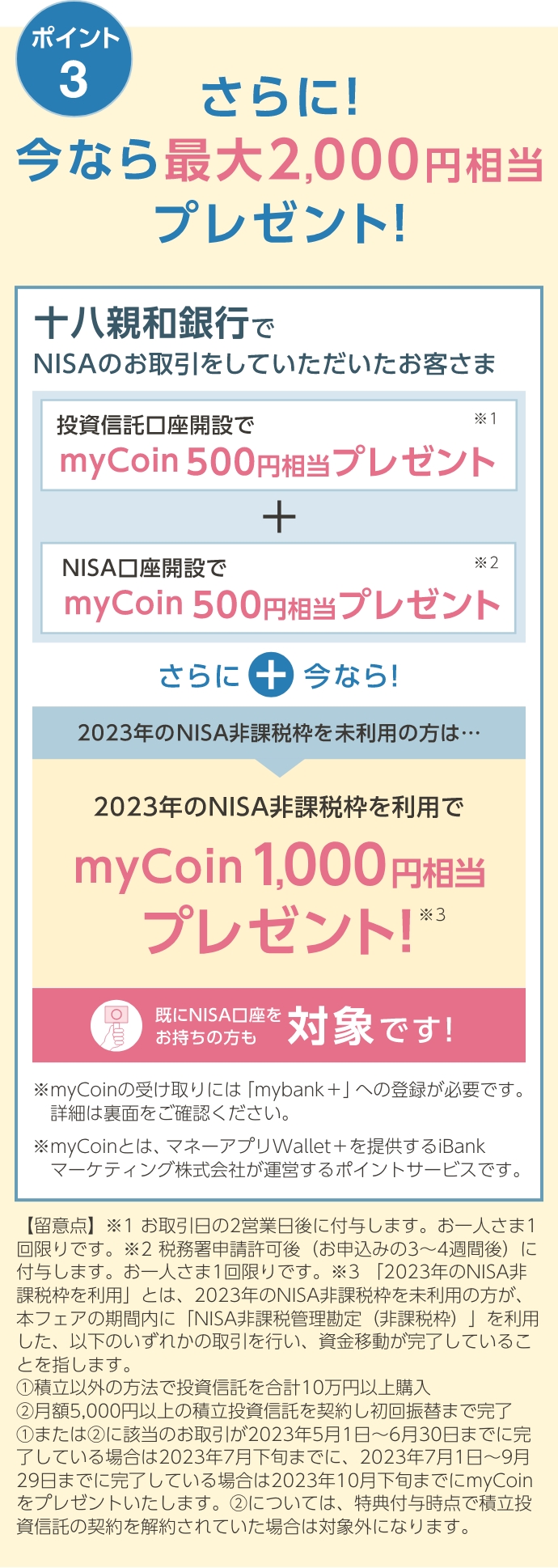 ポイント3 さらに！今なら最大2,000円相当プレゼント！