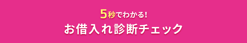 5秒でわかる！ お借入れ診断チェック